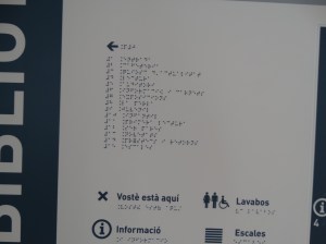 indicaciones en braille